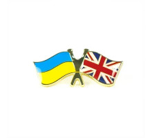 Значок "Прапор Україна-Велика Британія" (29746)