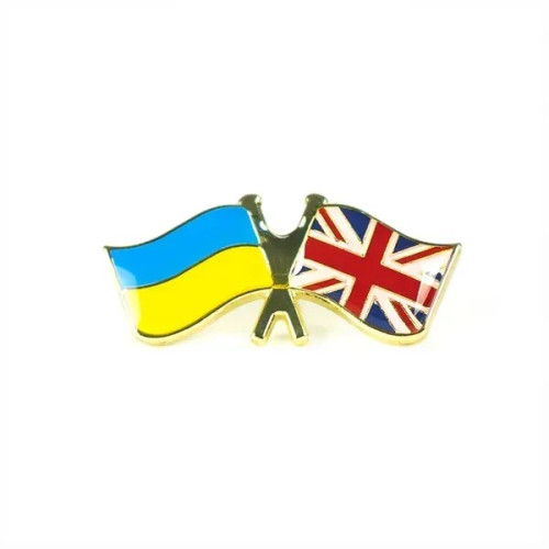 Значок "Прапор Україна-Велика Британія" (29746)
