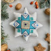 Christmas tree text. ornament "Silver-emerald star" (29756)