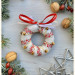 Christmas tree text. decoration "Silver-red bagel" (29756)