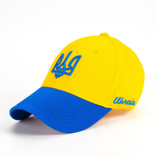 Бейсболка жовто-синя з гербом України