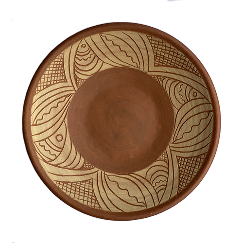 A ceramic handmade saucer 
