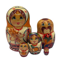 Лялька дерев`яна 5м 8,5см Укр. дівчинка WM010-1602