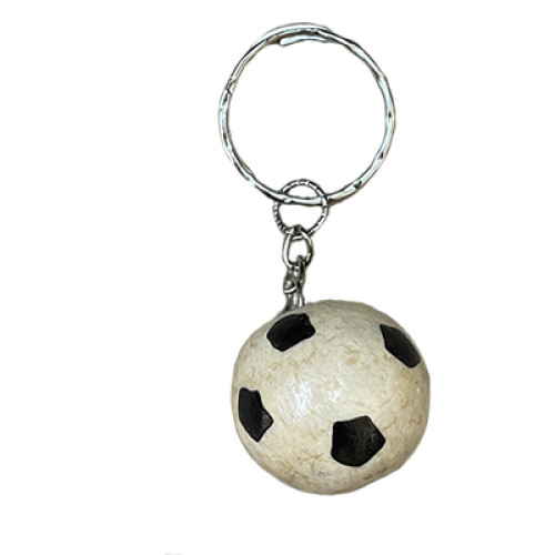 A wooden keychain "A soccer ball"