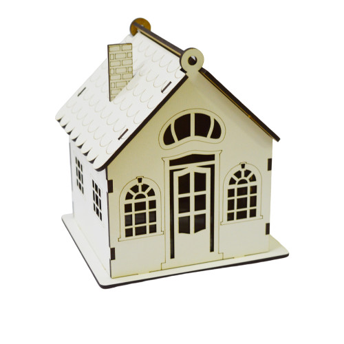 A wooden pendant "A house 3", 6 inches