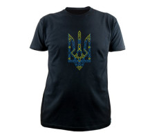 A black T-Shirt with an embroidered trident