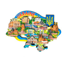 A magnet "A map of Ukraine", h=8.0 cm