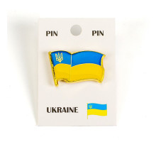 Значок металевий "Прапор України", h= 1,8 см