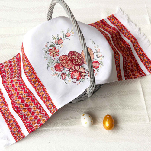 Easter towel, red, Gorlytsia size 0.80*0.30 TH407-1494