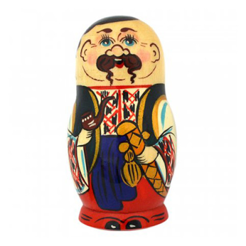A handmade wooden magnet "A cossack", 2,4 inches