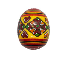 A hand-painted Ukrainian wooden pysanka, 2,4 inches