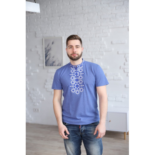 Men's T-shirt "Zakhar" short sleeve, blue