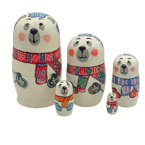 Лялька дерев'яна "Білий ведмідь" (29633)