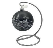 Куля скляна, чорна пастель " Belfast ", ручна робота, 8 см GB203-1555