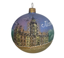 Glass ball, blue, handmade "Manchester" GB303-1557