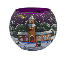 Підсвічник, фіолетовий з художнім розписом, 8 см GC802-1591