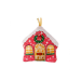 Souvenir text. vanilla aroma "Red hut with a wreath" (29756)
