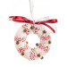 Christmas tree text. decoration "Silver-red bagel" (29756)