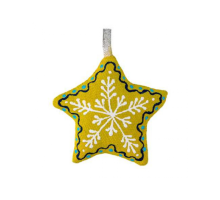 Christmas tree text. decoration "Small green star" (29756)