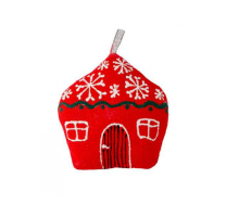 Christmas tree text. decoration "Small red hut" (29756)