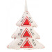 Christmas tree text. ornament "Silver-red Christmas tree" (29756)