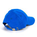 A blue baseball cap with the coat of arms of Ukraine